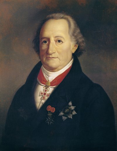 Porträt von Johann Wolfgang von Goethe (1749-1832) mit Dekorationen von Heinrich Cristoph